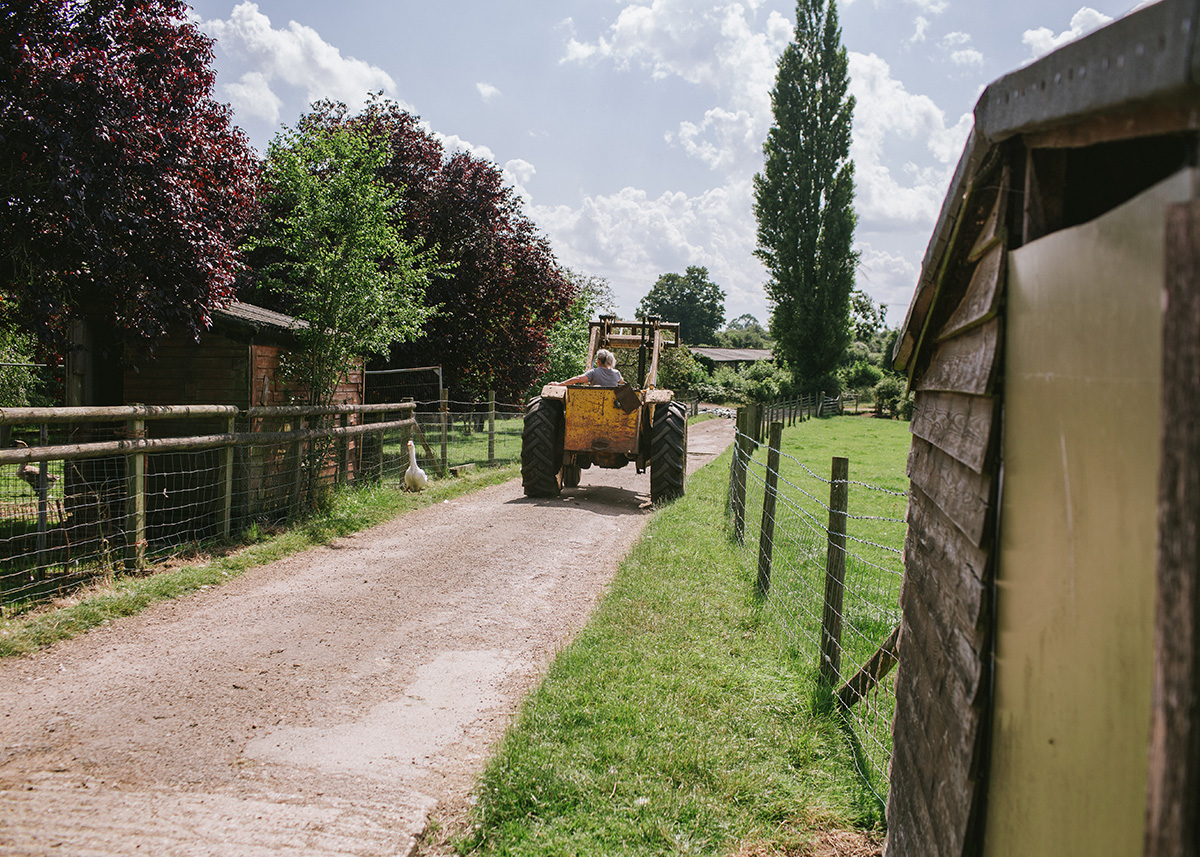 The old reliable tractor out and about